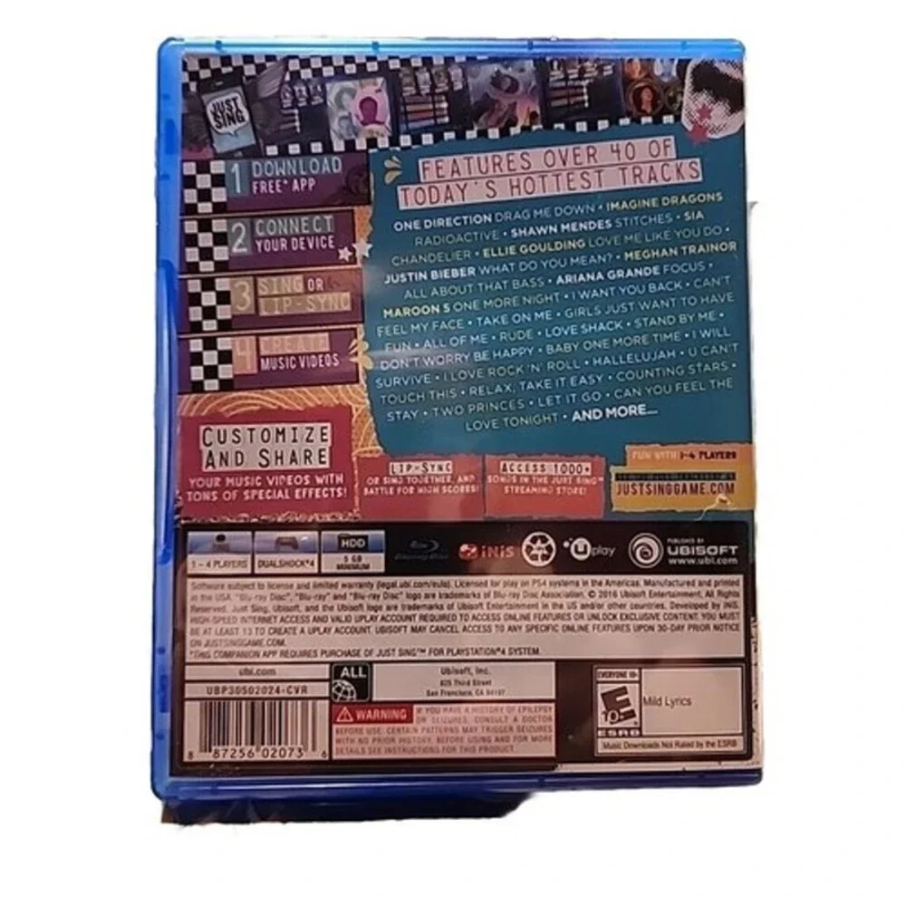 Just Sing (Sony PlayStation 4, 2016)